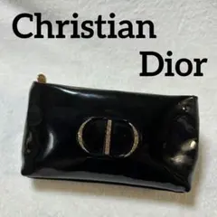Dior ディオール エナメル ポーチ ブラック CDロゴ コスメのサムネイル