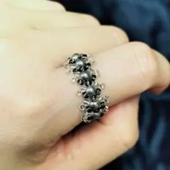ブラックスワンリング＊*ハンドメイド*＊