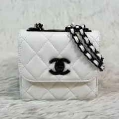 未使用】CHANEL AP0238マトラッセ チェーンクラッチ白 鑑定可 - メルカリ