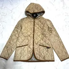 スモックショップ　キルティングジャケット　中綿　ベージュ　【S】 美品　ボタン