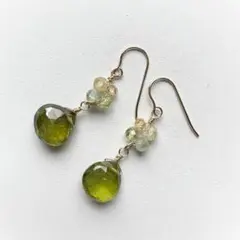 【天然石】（912）のアイドクレースピアス 14kgf