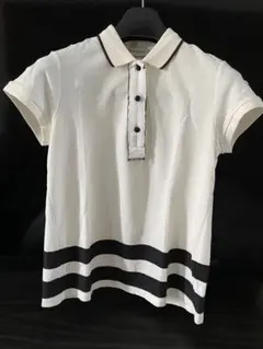 MONCLER モンクレール メンズ ポロシャツ 襟裏ロゴ ホワイト Lサイズ