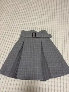 INGNI チェック柄 プリーツスカート ベルト付き