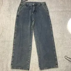 ワイドデニム ゆったりルーズシルエットワイド ジーパン バギーパンツ カジュアル