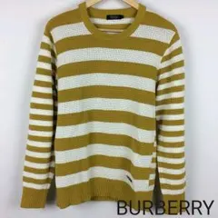 美品 BURBERRY BLACK LABEL 長袖ニット アイボリー サイズ3