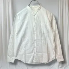 PAR ICI バンドカラー長袖シャツ 胸ポケット Fサイズ 春秋 ナチュラル