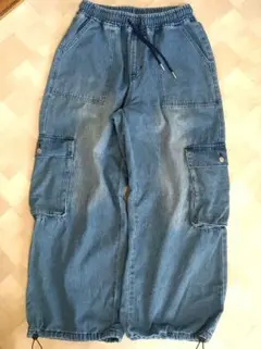 ❤️デニムブルー カーゴパンツ❤️ トールサイズも！オールシーズン