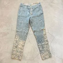 【美品】エルマノシェルビーノ 総柄 レース ジーンズ　デニムのサムネイル
