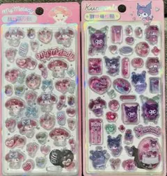 【海外正規品】 サンリオ クロミ マイメロ 硬い立体シール 2枚セット