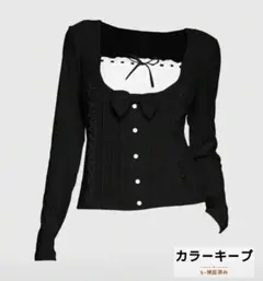 トップス カジュアル 長袖 リボン