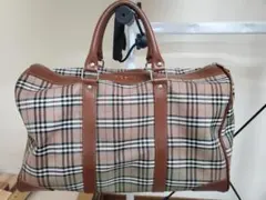 BURBERRY GOLF ボストンバッグ ブラウン チェック - メルカリ