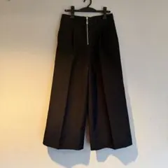 VONDEL 黒 パンツ ジッパーフロント