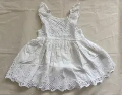 baby GAP ノースリーブワンピース ホワイト 白 18-24m 90cm
