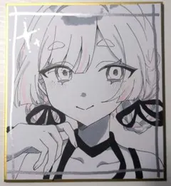 手描きイラスト 超！かぐや姫 ヤチヨ ミニ色紙のサムネイル
