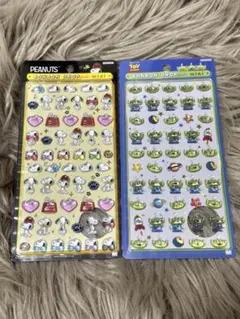 ボンボンドロップシールミニ　スヌーピー&エイリアン