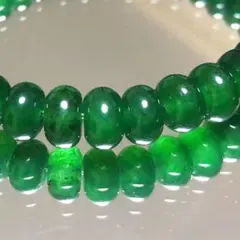 【天然石】エメラルド ロンデル　Φ8*4mm ブレスレットeme08002r