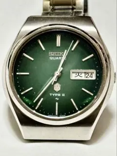SEIKO TYPE II クォーツ腕時計 グリーン