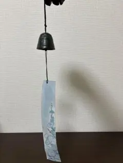 朝顔の短冊付き 鉄製風鈴