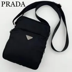 PRADA ショルダーバッグ 三角ロゴ アマゾン型 テスート ブラック 白