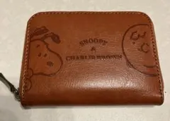 スヌーピー コインケース ブラウン
