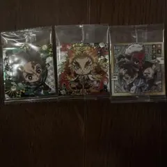 鬼滅の刃 ホログラムステッカー 3枚セット　ウェハースシール