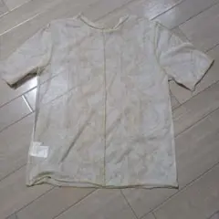 シアー素材 半袖Tシャツ イエロー系のサムネイル