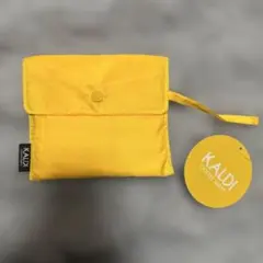 未使用タグ付きKALDI オリジナルエコバッグ イエローカルディ