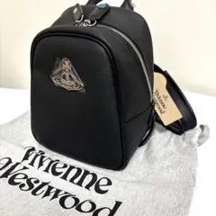 新品✨ヴィヴィアンウエストウッド　オーブロゴ　バックパック　リュック　ブラック 新品✨ヴィヴィアンウエストウッド オーブロゴ バックパック リュック