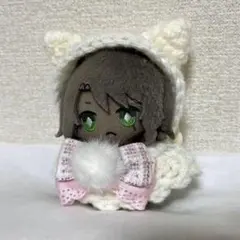 ぬい服♡天使のねこ耳ケープ♡ハンドメイド♡10センチぬい♡あみぐるみ