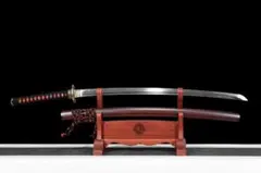 【赤炎の武士】 古兵器 刀装具 日本刀　模造刀 居合刀 武士道 鑑賞用 美術刀 赤炎の武士】 古兵器 刀装具 日本刀 模造刀 居合刀 武士道 鑑賞
