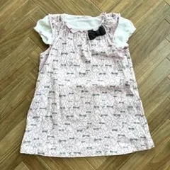 BeBeハート柄ノースリーブワンピース　90