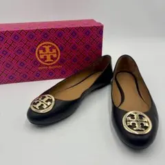 箱付極美品✨トリーバーチ BENTON 2 バレエシューズ 24㌢　ゴールドロゴのサムネイル