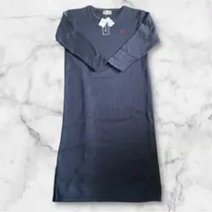 【大特価】レディース 婦人 長袖ニット ワンピース Lサイズ 裏起毛