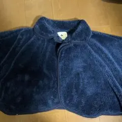 ネイビー フリース ポンチョ