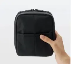 無印良品 ナイロンメイクポーチ ブラック 約16×14×6cmのサムネイル