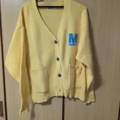 MILKFED. イエロー Vネックカーディガン フリーサイズ