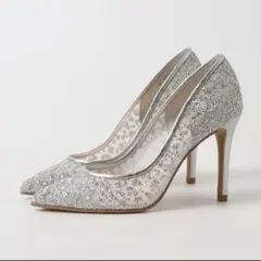 DIANA シルバー9センチヒール 24cm