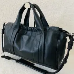 【未使用】イアパピヨネ トートバッグ ショルダーバッグ 2way 黒 肩掛け