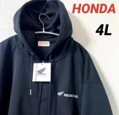 新品　HONDA ホンダ　ジップパーカー　スウェット バイク 自動車　4L 黒
