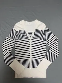 IENA ストライプ 長袖カーディガン