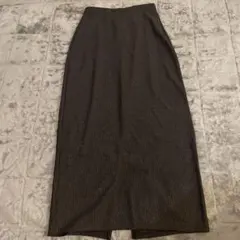 【未使用品】しまむら　リブナロースカートL ロングスカート