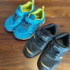 SUPERSTARとASICSのキッズシューズセット　18