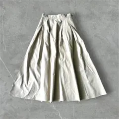 ▼新品✨アズールバイマウジー ロングスカート フェイクレザー S アイボリー