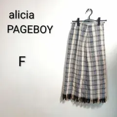 S982 ページボーイ PAGEBOY チェック柄タイトスカート Fのサムネイル