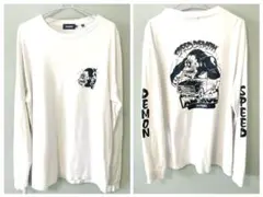 XLARGE スピードデーモン ロンT ゴリラ 袖ロゴ XL 白 古着のサムネイル