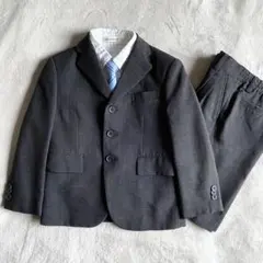 POSH BOYフォーマルスーツセットアップ 110 4点セット 男の子 グレー