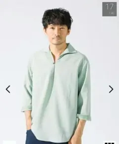 ABAHOUSE GRAY ¥5,940 リネンタッチ カプリシャツ スキッパーのサムネイル