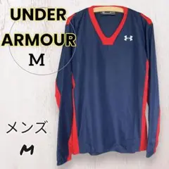 美品UNDER ARMOUR アンダーアーマー　長袖Ｔシャツ　メンズMD 赤 青