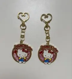 サンリオキャラクターズ キラキラ透明メタルチャーム ハローキティ2個セット