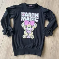 140cm♡EARTH MAGIC 黒い長袖ワンピース チュニック トレーナー